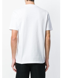 weißes besticktes T-Shirt mit einem Rundhalsausschnitt von McQ Alexander McQueen