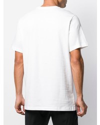 weißes besticktes T-Shirt mit einem Rundhalsausschnitt von Nike