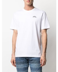 weißes besticktes T-Shirt mit einem Rundhalsausschnitt von Diesel