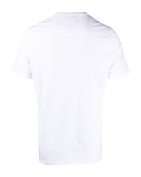 weißes besticktes T-Shirt mit einem Rundhalsausschnitt von Barbour