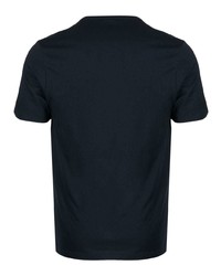 weißes besticktes T-Shirt mit einem Rundhalsausschnitt von BOSS