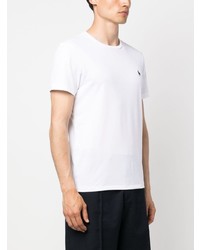 weißes besticktes T-Shirt mit einem Rundhalsausschnitt von Polo Ralph Lauren