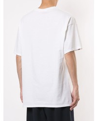weißes besticktes T-Shirt mit einem Rundhalsausschnitt von Toga Virilis