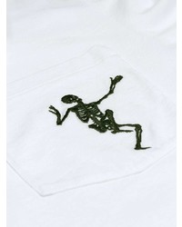 weißes besticktes T-Shirt mit einem Rundhalsausschnitt von Alexander McQueen