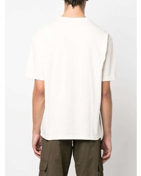 weißes besticktes T-Shirt mit einem Rundhalsausschnitt von Vans