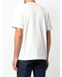 weißes besticktes T-Shirt mit einem Rundhalsausschnitt von Calvin Klein 205W39nyc