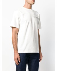 weißes besticktes T-Shirt mit einem Rundhalsausschnitt von Calvin Klein 205W39nyc