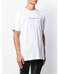 weißes besticktes T-Shirt mit einem Rundhalsausschnitt von Diesel