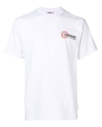 weißes besticktes T-Shirt mit einem Rundhalsausschnitt von Gcds