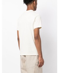 weißes besticktes T-Shirt mit einem Rundhalsausschnitt von Fred Perry