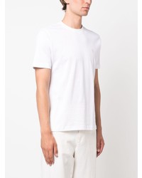 weißes besticktes T-Shirt mit einem Rundhalsausschnitt von Eleventy