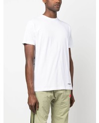 weißes besticktes T-Shirt mit einem Rundhalsausschnitt von Off-White