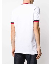 weißes besticktes T-Shirt mit einem Rundhalsausschnitt von DSQUARED2