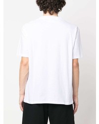 weißes besticktes T-Shirt mit einem Rundhalsausschnitt von Gcds