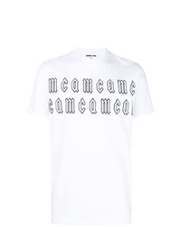 weißes besticktes T-Shirt mit einem Rundhalsausschnitt von McQ Alexander McQueen