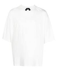 weißes besticktes T-Shirt mit einem Rundhalsausschnitt von N°21