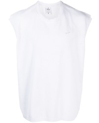 weißes besticktes T-Shirt mit einem Rundhalsausschnitt von Nike