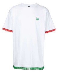 weißes besticktes T-Shirt mit einem Rundhalsausschnitt von PATTA