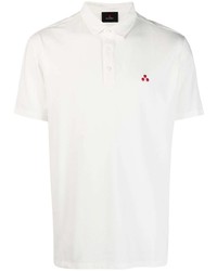 weißes besticktes T-Shirt mit einem Rundhalsausschnitt von Peuterey