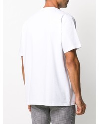 weißes besticktes T-Shirt mit einem Rundhalsausschnitt von Givenchy