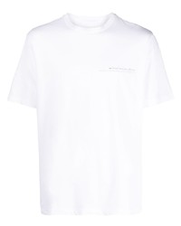 weißes besticktes T-Shirt mit einem Rundhalsausschnitt von Sease