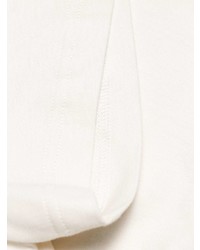 weißes besticktes T-Shirt mit einem Rundhalsausschnitt von Alexander McQueen