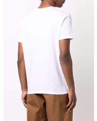weißes besticktes T-Shirt mit einem Rundhalsausschnitt von Etro