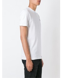 weißes besticktes T-Shirt mit einem Rundhalsausschnitt von McQ Alexander McQueen