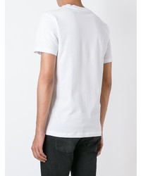 weißes besticktes T-Shirt mit einem Rundhalsausschnitt von McQ Alexander McQueen