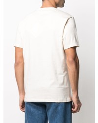 weißes besticktes T-Shirt mit einem Rundhalsausschnitt von Kenzo
