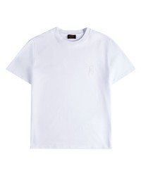 weißes besticktes T-Shirt mit einem Rundhalsausschnitt von Tod's