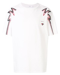 weißes besticktes T-Shirt mit einem Rundhalsausschnitt von Toga Virilis