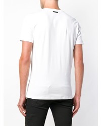weißes besticktes T-Shirt mit einem Rundhalsausschnitt von Diesel Black Gold