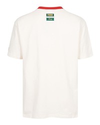 weißes besticktes T-Shirt mit einem Rundhalsausschnitt von Puma