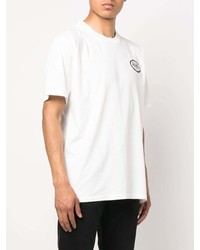 weißes besticktes T-Shirt mit einem Rundhalsausschnitt von MJB Marc Jacques Burton