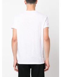 weißes besticktes T-Shirt mit einem Rundhalsausschnitt von Zadig & Voltaire