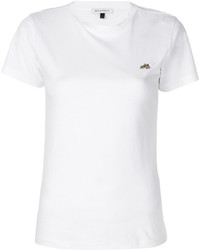 weißes besticktes T-shirt von Bella Freud