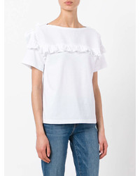 weißes besticktes T-shirt von Chloé