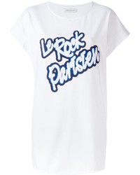 weißes besticktes T-shirt von PIERRE BALMAIN