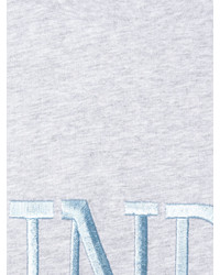 weißes besticktes T-shirt von Alberta Ferretti