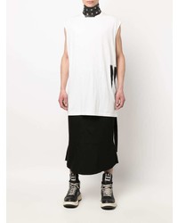 weißes besticktes Trägershirt von Rick Owens