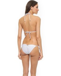 weißes Bikinioberteil mit Rüschen von Vix Swimwear