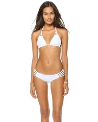 weißes Bikinioberteil von Tori Praver Swimwear