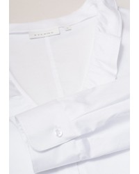 weißes Businesshemd mit Rüschen von Eterna