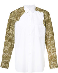 weißes Camouflage Hemd von Comme des Garcons