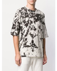 weißes Camouflage T-Shirt mit einem Rundhalsausschnitt von Mr & Mrs Italy