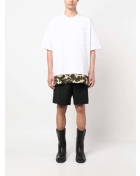 weißes Camouflage T-Shirt mit einem Rundhalsausschnitt von Comme des Garcons Homme