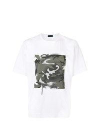 weißes Camouflage T-Shirt mit einem Rundhalsausschnitt von Diesel Black Gold