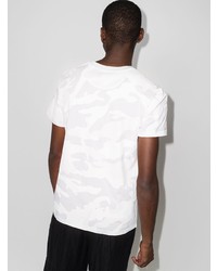 weißes Camouflage T-Shirt mit einem Rundhalsausschnitt von Valentino