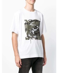 weißes Camouflage T-Shirt mit einem Rundhalsausschnitt von Diesel Black Gold